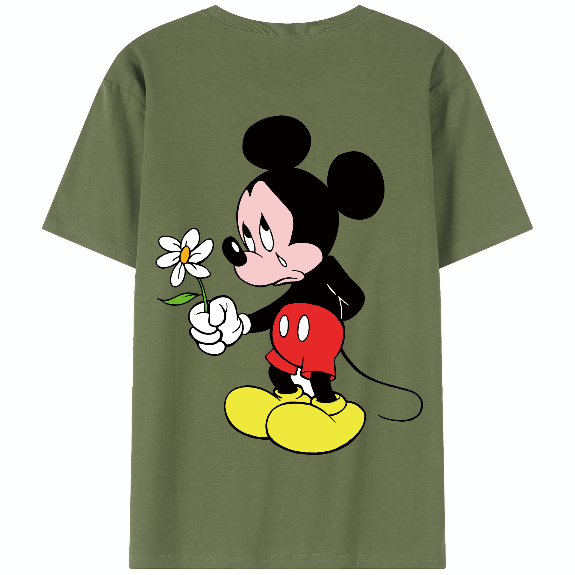 （画像用） ミッキーマウス Mickey Mouse 綿100％半袖Tシャツ（背面プリント）